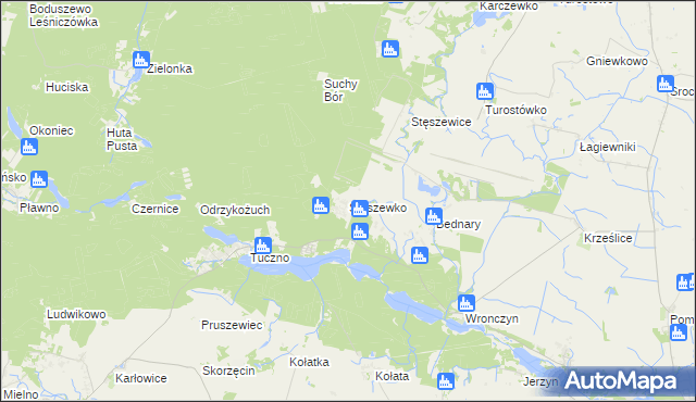 mapa Stęszewko, Stęszewko na mapie Targeo