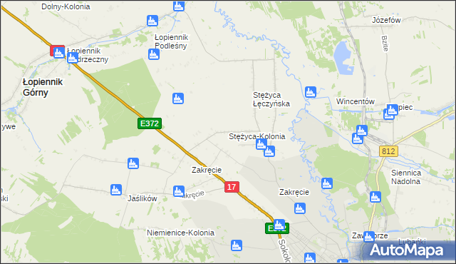 mapa Stężyca-Kolonia, Stężyca-Kolonia na mapie Targeo