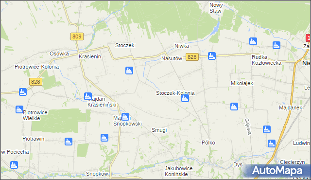 mapa Stoczek-Kolonia, Stoczek-Kolonia na mapie Targeo