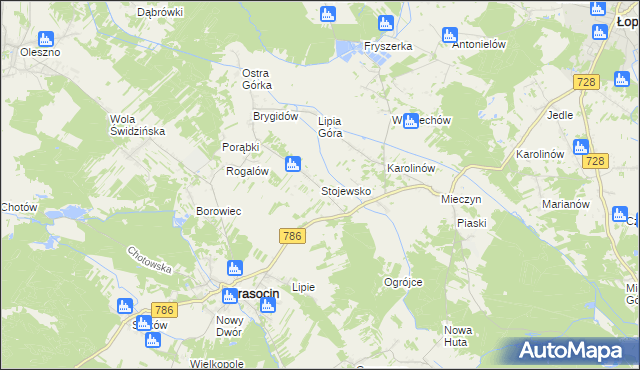 mapa Stojewsko, Stojewsko na mapie Targeo