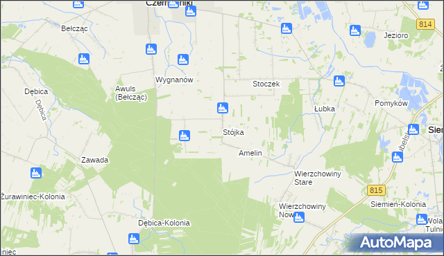 mapa Stójka gmina Czemierniki, Stójka gmina Czemierniki na mapie Targeo