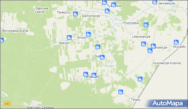 mapa Stołbce, Stołbce na mapie Targeo