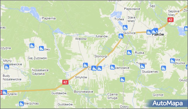 mapa Stomorgi, Stomorgi na mapie Targeo