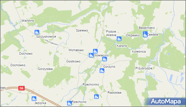 mapa Stowięcino, Stowięcino na mapie Targeo