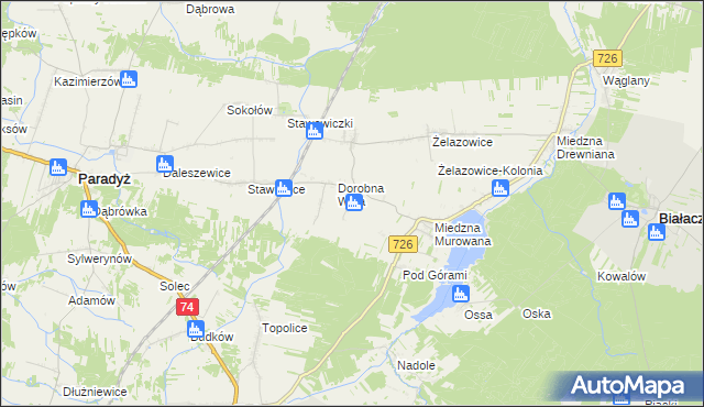 mapa Straszowa Wola, Straszowa Wola na mapie Targeo