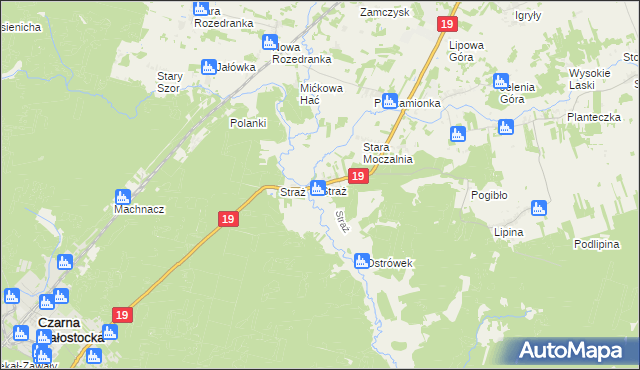 mapa Straż, Straż na mapie Targeo