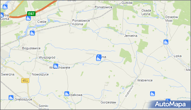 mapa Stronia, Stronia na mapie Targeo