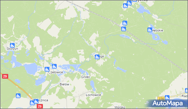 mapa Struga gmina Bytnica, Struga gmina Bytnica na mapie Targeo