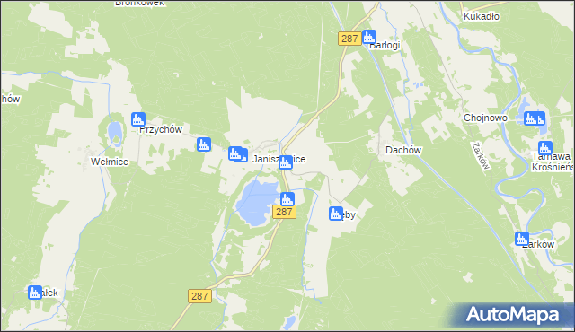 mapa Strużka gmina Bobrowice, Strużka gmina Bobrowice na mapie Targeo