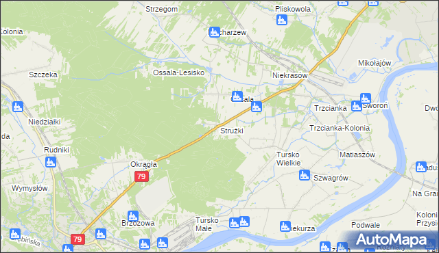 mapa Strużki, Strużki na mapie Targeo