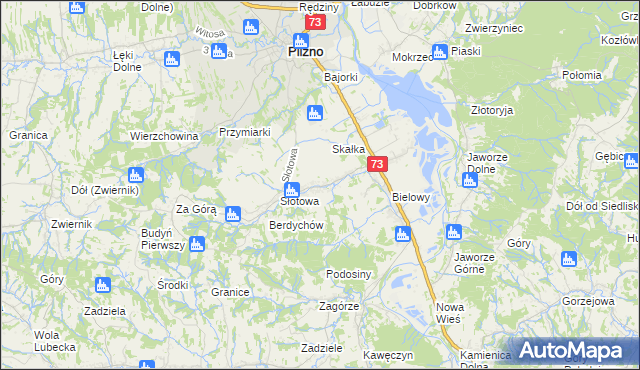 mapa Strzegocice, Strzegocice na mapie Targeo