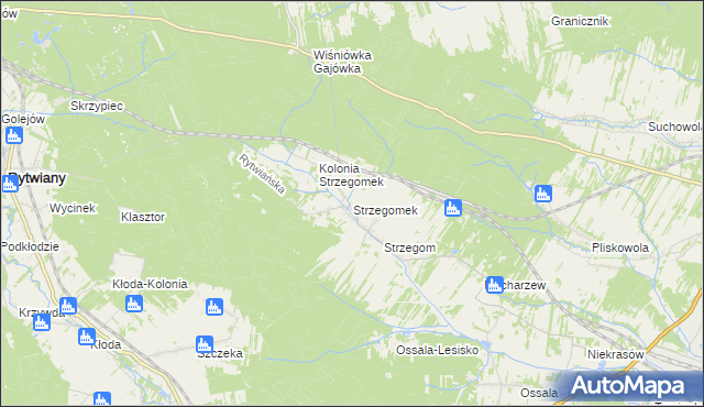 mapa Strzegomek, Strzegomek na mapie Targeo