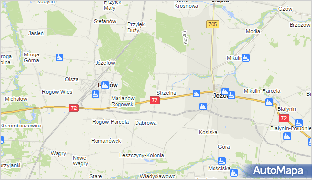 mapa Strzelna, Strzelna na mapie Targeo