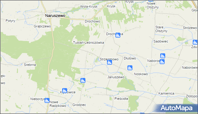 mapa Strzembowo, Strzembowo na mapie Targeo