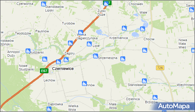 mapa Strzemeszna, Strzemeszna na mapie Targeo