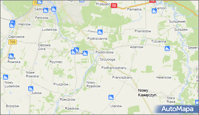 mapa Strzyboga, Strzyboga na mapie Targeo