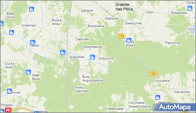 mapa Strzyżyna, Strzyżyna na mapie Targeo