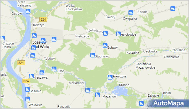 mapa Studnisko, Studnisko na mapie Targeo