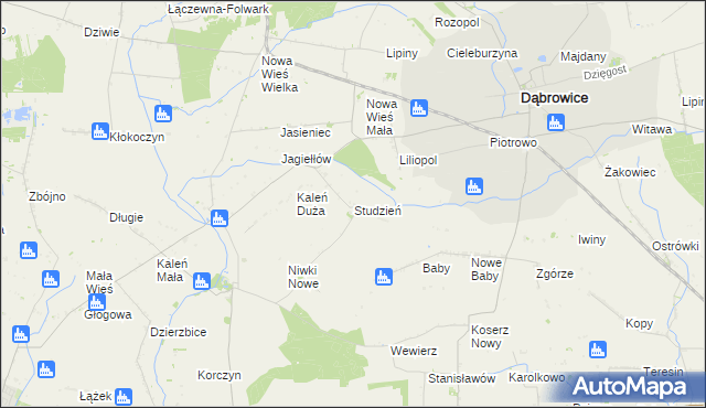 mapa Studzień, Studzień na mapie Targeo