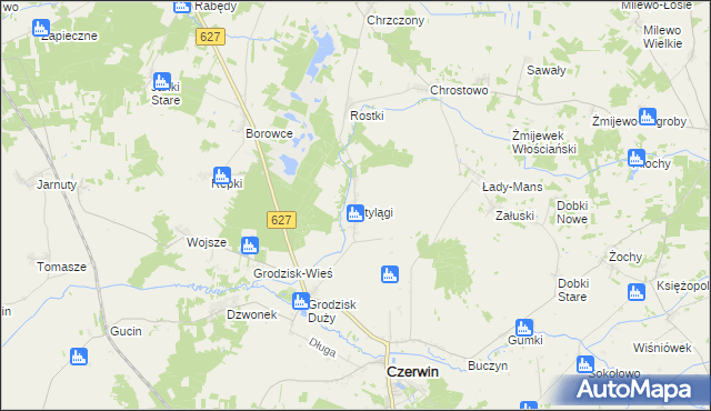 mapa Stylągi, Stylągi na mapie Targeo