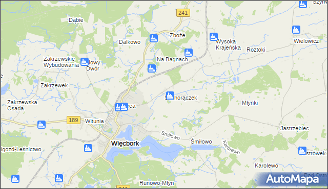 mapa Suchorączek, Suchorączek na mapie Targeo