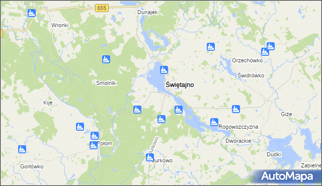 mapa Sulejki, Sulejki na mapie Targeo