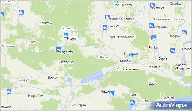 mapa Sulików gmina Radków, Sulików gmina Radków na mapie Targeo