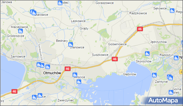 mapa Suszkowice, Suszkowice na mapie Targeo