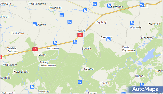 mapa Suwała, Suwała na mapie Targeo