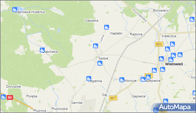 mapa Świbie, Świbie na mapie Targeo