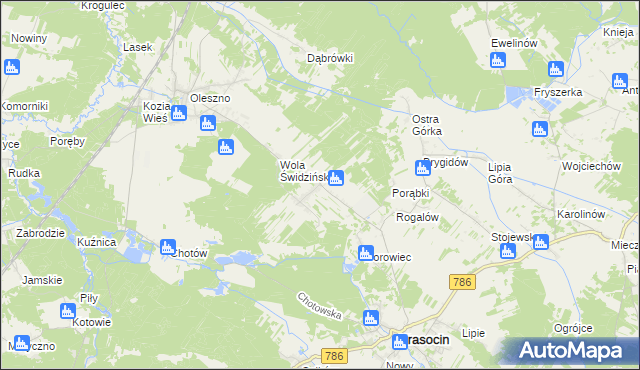 mapa Świdno gmina Krasocin, Świdno gmina Krasocin na mapie Targeo