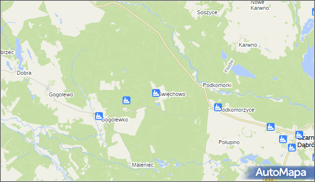 mapa Święchowo, Święchowo na mapie Targeo