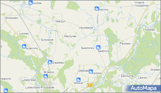 mapa Świeminko, Świeminko na mapie Targeo