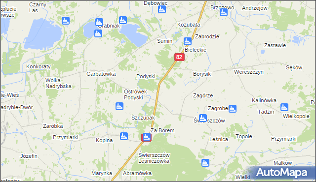 mapa Świerszczów-Kolonia, Świerszczów-Kolonia na mapie Targeo