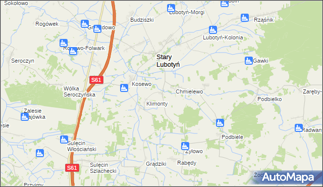 mapa Świerże gmina Stary Lubotyń, Świerże gmina Stary Lubotyń na mapie Targeo