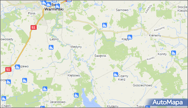 mapa Świętnik, Świętnik na mapie Targeo