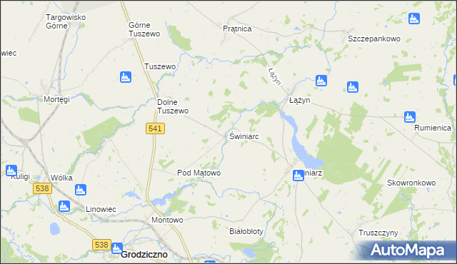 mapa Świniarc, Świniarc na mapie Targeo