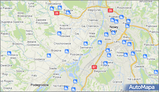 mapa Świniarsko, Świniarsko na mapie Targeo