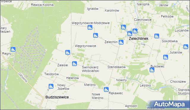 mapa Świniokierz Dworski, Świniokierz Dworski na mapie Targeo