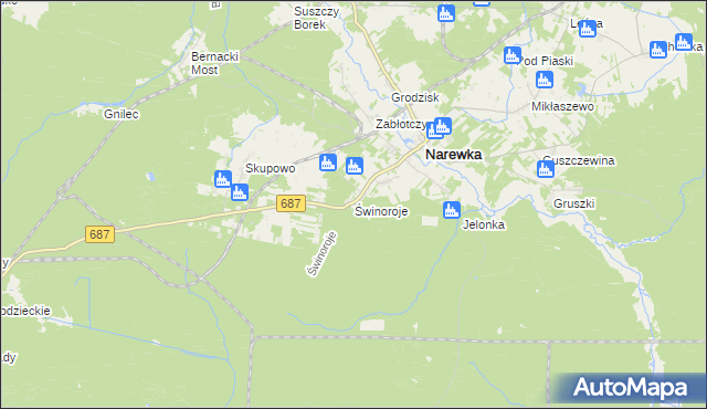 mapa Świnoroje, Świnoroje na mapie Targeo