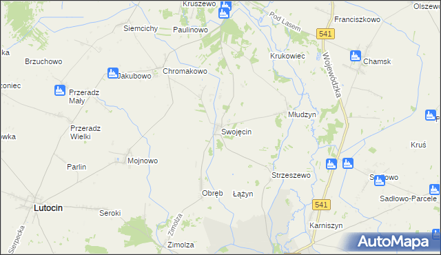 mapa Swojęcin, Swojęcin na mapie Targeo