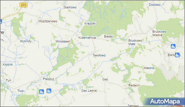 mapa Swołowo, Swołowo na mapie Targeo