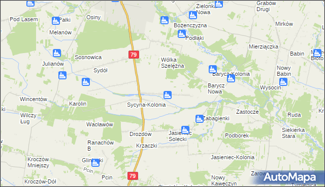 mapa Sycyna Północna, Sycyna Północna na mapie Targeo