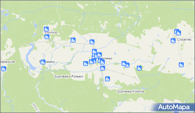 mapa Sypniewo gmina Jastrowie, Sypniewo gmina Jastrowie na mapie Targeo