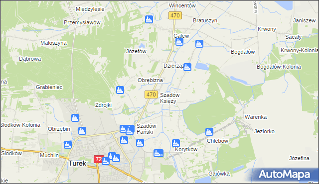 mapa Szadów Księży, Szadów Księży na mapie Targeo