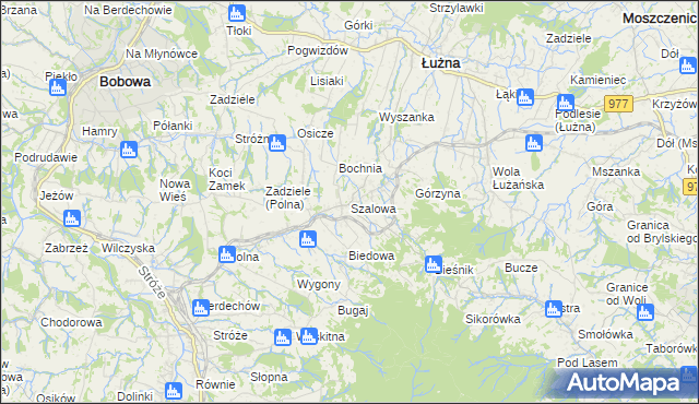 mapa Szalowa, Szalowa na mapie Targeo
