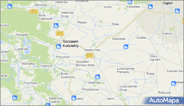 mapa Szczawin Borowy-Kolonia, Szczawin Borowy-Kolonia na mapie Targeo