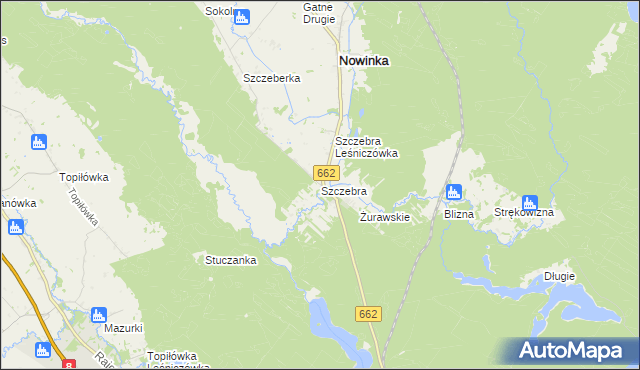 mapa Szczebra, Szczebra na mapie Targeo