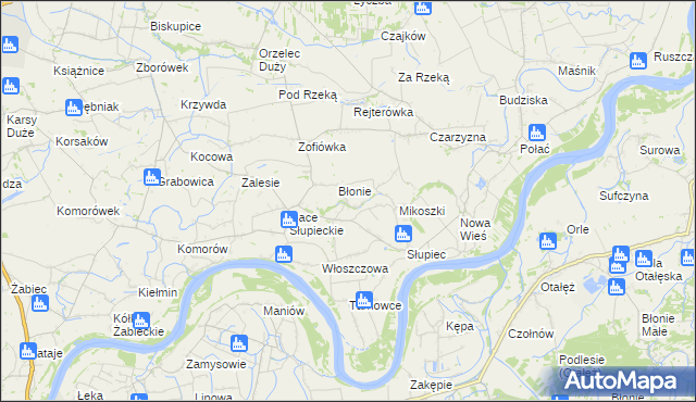 mapa Szczebrzusz, Szczebrzusz na mapie Targeo