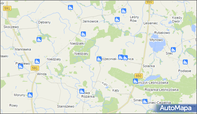 mapa Szczeciniak, Szczeciniak na mapie Targeo